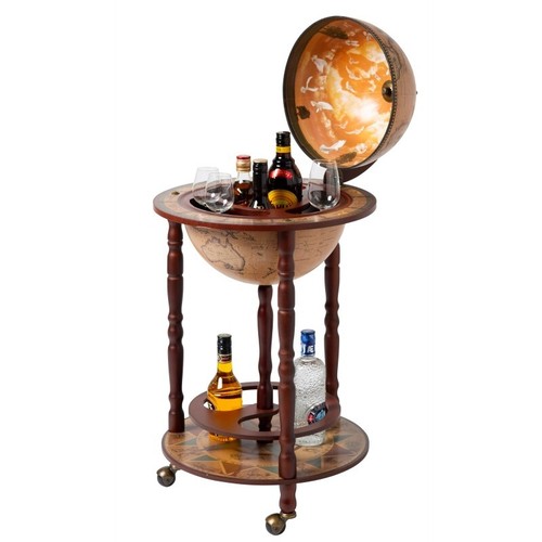 Globusbar Minibar Weltkugel Hausbar Flaschenregal Brulo Livingstone Tischbar - Bild 2 von 5