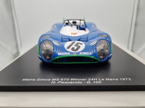 1/18 Spark Matra Simca MS 670 #15 Pescarolo Hill Winner 24h Le Mans 1972 - Foto 2 di 13