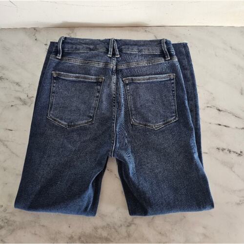 Jeans Good American Pierna Recta Azul Desgastado 29 NUEVOS CON ETIQUETAS ETIQUETA NORDSTORM - Imagen 4 de 8