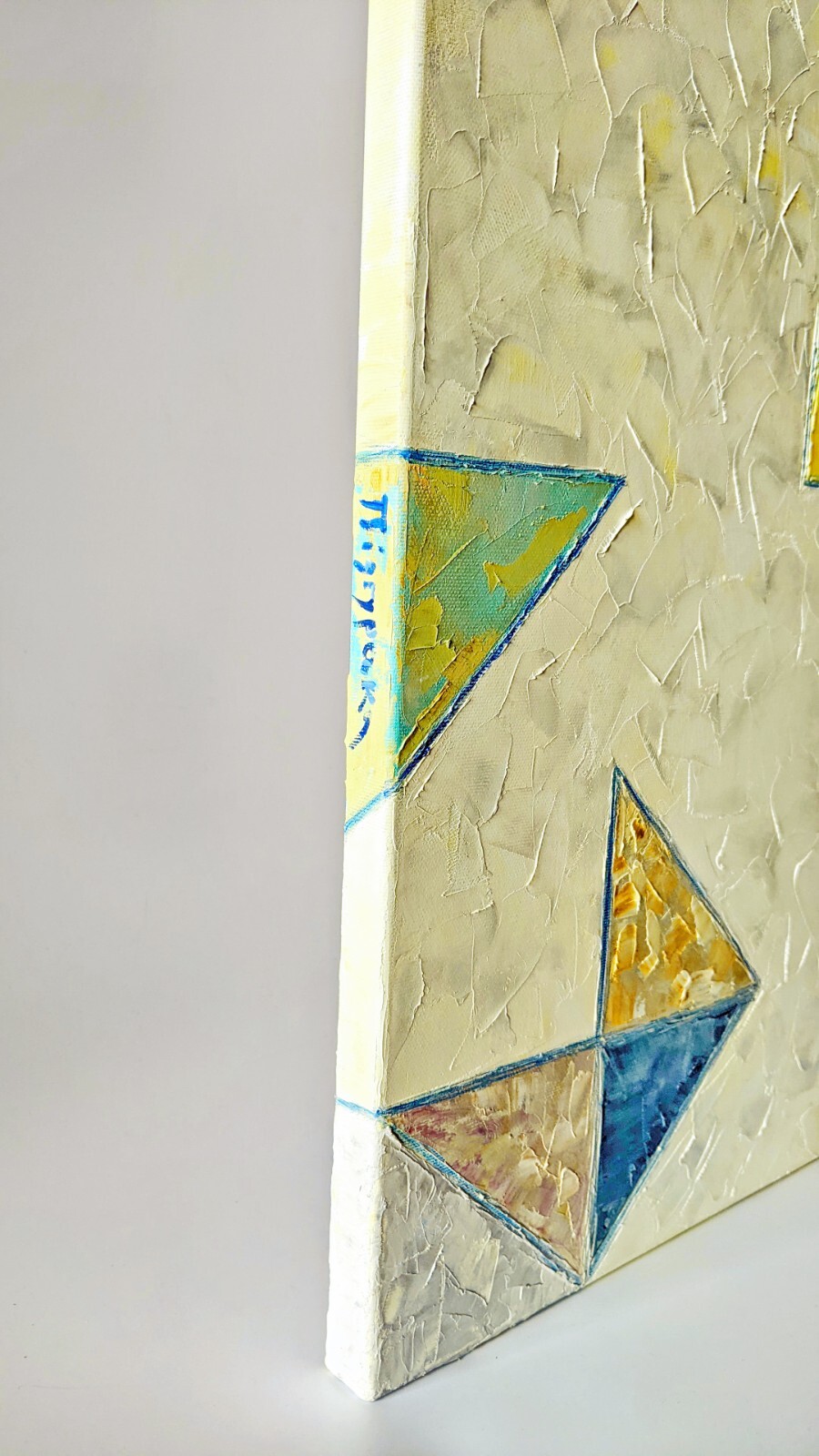 Original Abstract Geometric Oil Painting on Canvas Modern Wall Art Home Decor