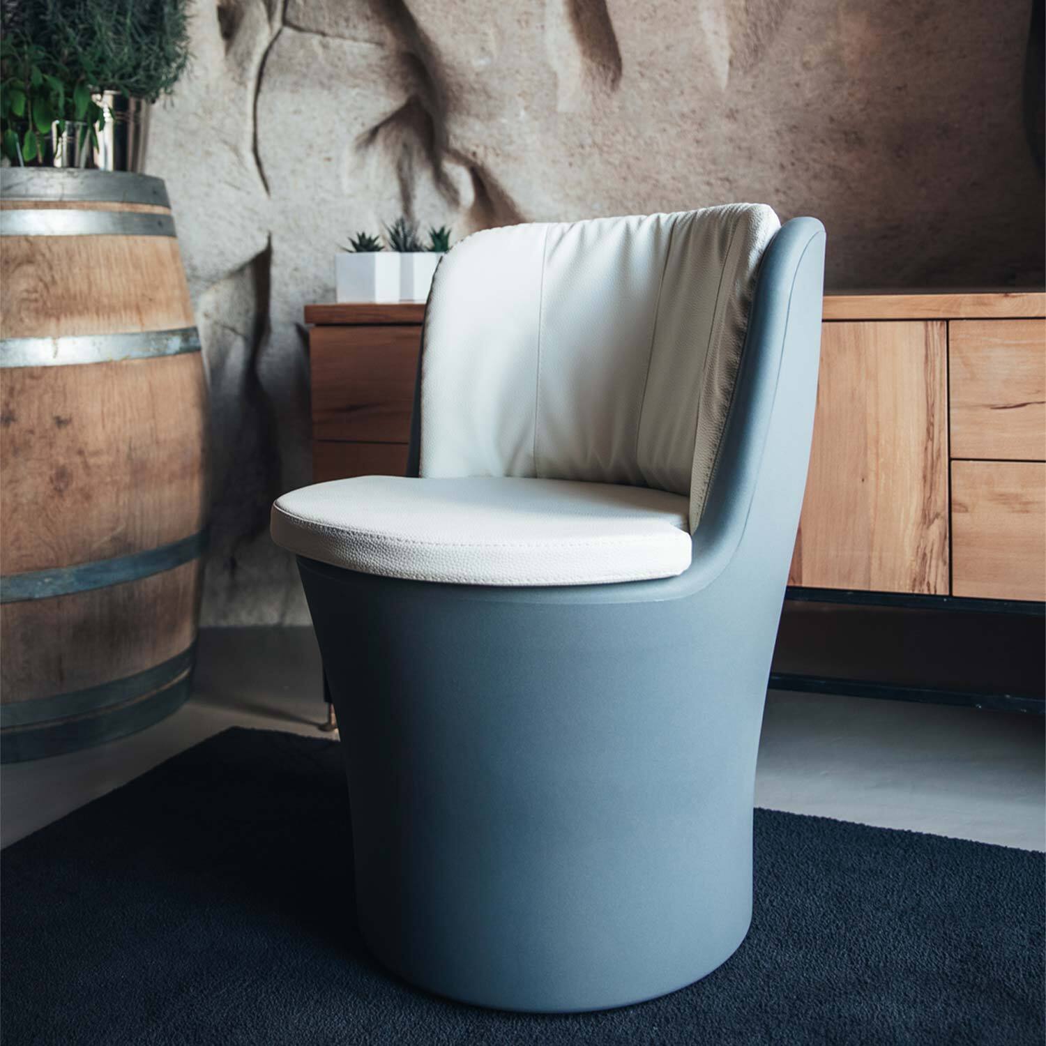SILLA ASIENTO BUTACA DE RESINA antracita DE JARDÍN PISCINA CASA 60x60