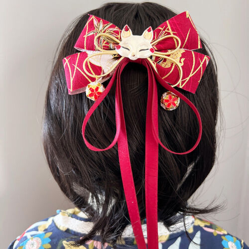 Exquisite Chinese Style Bow Ribbon Headwear Girl Tassel Hairpin Hanfu Hair Cla5 - Picture 3 of 23