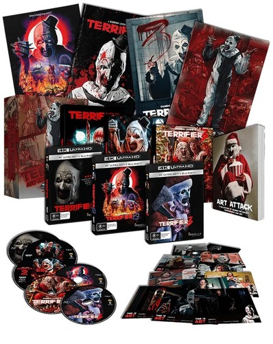 Terrifier Trilogy Set Art Attack 4K UHD Collection Umbrella Entertainment SEALED - Picture 7 of 7