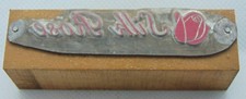 Vintage Printing Letterpress Printers Block Silk Rose