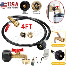 Propane Refill Adapter Hose QCC1 with ON-Off Control Valve for 1Lb To 20Lb Tank