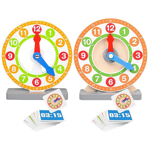 Wooden Clock Kids Toys Time Learning Teaching Aids Toys For Children Life Skills