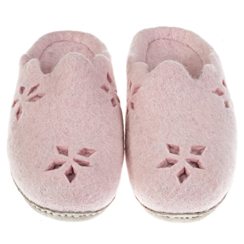 Eco Friendly Natural Sheep Wool Felted Handmade Shoes Footwear Slippers - Picture 3 of 5