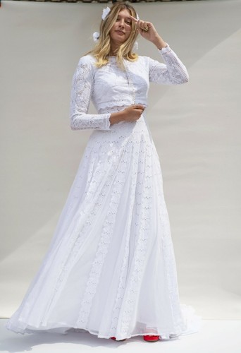 Lace Wedding Dress / V Neck Wedding Dress / Princess Wedding Dress / UK Stock - Picture 1 of 16