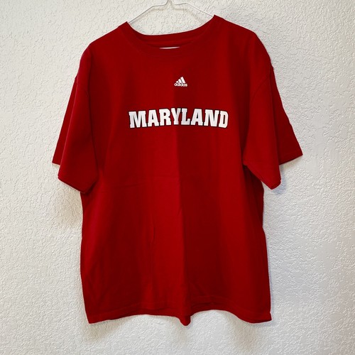 University Of Maryland Terps Red Short Sleeve T-Shirt Terrapins Testudo Men’s L - Picture 2 of 7