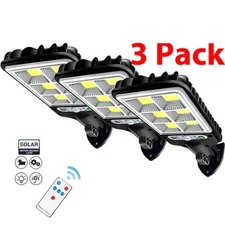 3PCS Outdoor Solar Wall Light LED Motion Sensor Bright Flood Street Lamp 3 Modes