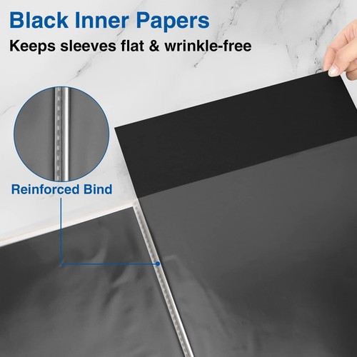 Art Portfolios 11"x17" Large Portfolio Folder with 30 Pockets & Black Inner S... - Picture 2 of 7