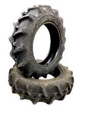 🚜 TWO 5-12 R-1 Lug Tractor Tires Heavy Duty Bar Tread 5x12 Tubeless Compact 🌾