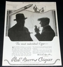 1921 OLD MAGAZINE PRINT AD, ROBT. BURNS CIGARS, FOR THE MOST INDIVIDUAL CIGAR!