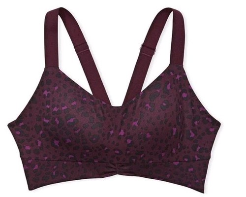 Victoria's Secret Purple Animal Love Cloud Ruched Sport Bra Size Small NEW - Picture 18 of 18