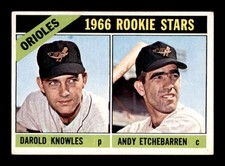1966 Topps #27 Andy Etchebarren/Darold Knowles Rookie Stars VG/VGEX X3521846