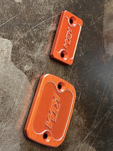 KTM Brake Clutch Reservoir Lid Cover Anodise Orange - Picture 2 of 6