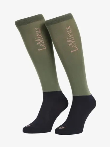 LeMieux Competition Socks Ultra Close Contact Technical Cotton Twin Pack Kids - Picture 5 of 40