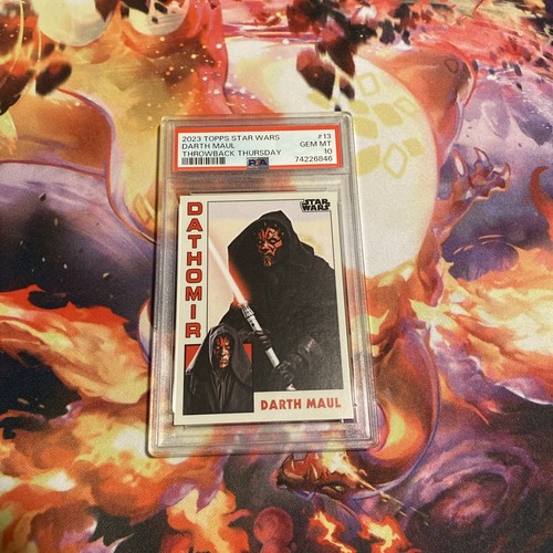 PSA 10 Darth Maul 2023 Topps Star Wars Throwback Thursday TBT #13 1984 Baseball - Picture 2 of 4