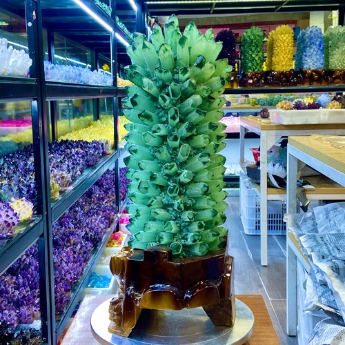27.9LB New Find Green Phantom Quartz Crystal Cluster Mineral Specimen Healing - Picture 3 of 12