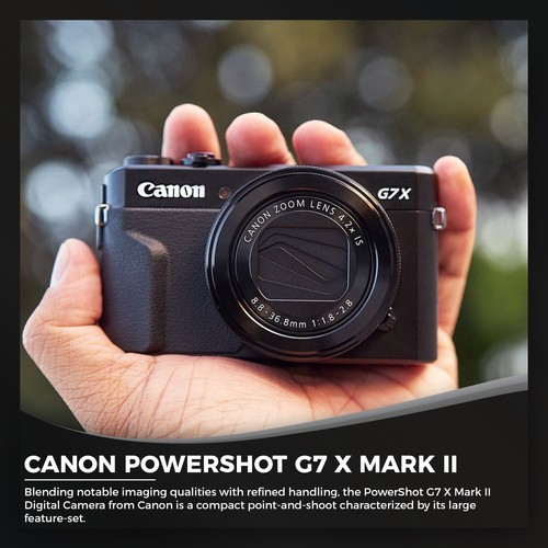 Canon PowerShot G7 X Mark II Digital Camera (Intl Model) with (2)128GB SD Cards - Picture 5 of 11
