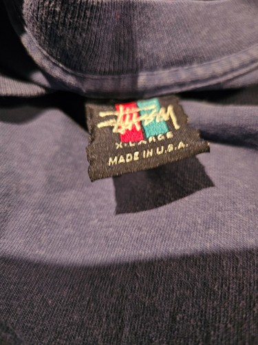 Vintage Early 90s STUSSY Single Stitch Long Sleeve T Shirt  Made In USA Size XL - Picture 3 of 7