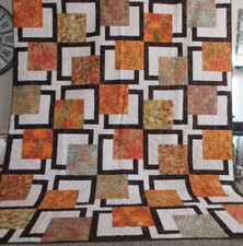 HANDMADE Batik King/Queen Quilt, 104 X 90, QUILT SHOP QUALITY COTTON, EXCELLENT