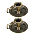  2pcs Candlestick Holders: Metal Taper Candle Holders 1" Hole - Retro