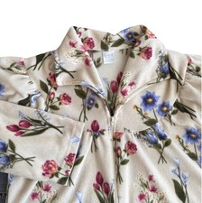 Vintage Granny Cottage Core Robe Full Zip Prairie Housecoat Grandma Size M USA