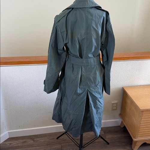 army Green Trench Coat size 36R Military Raincoat Man's quarpel army green 274 - Picture 3 of 9