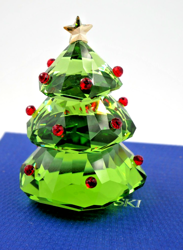 NUEVO EN CAJA CRISTAL SWAROVSKI VERDE ÁRBOL DE NAVIDAD BOLAS ROJAS ESTRELLA DORADA 5223606 - Imagen 3 de 3