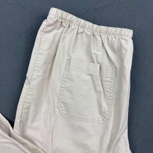 Pantalones L.L.Bean Para Hombre Grandes Beige Calce Clásico Mezcla de Algodón Cordón Cintura - Imagen 4 de 8