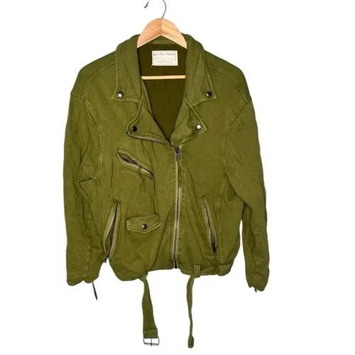 Free People x We The Free Rebel Knit Oversized Moto Jacket Small - Picture 2 of 9