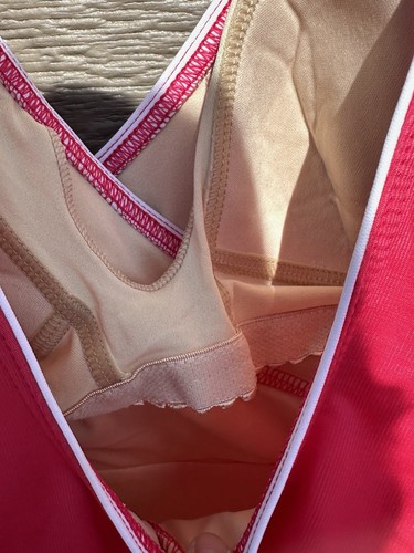 Miracle Suit Womens Pink & White One Piece Swimsuit Size 12 - Picture 2 of 4