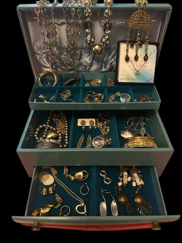 Vintage To Now Estate Costume Jewelry Lot Retro MCM Modern Gold Silver In Color