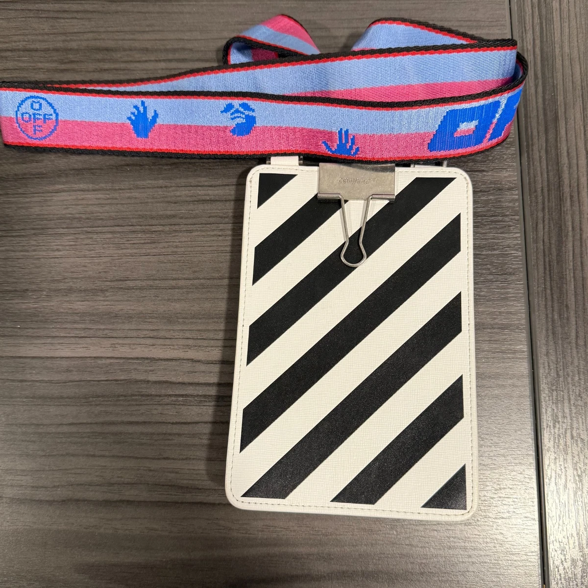 off white binder clip card holder Off-White Leather Diag Wallet On Chain - Shoulder Bags, Handbags - OFFVA87378 stripe print Off-White c/o Virgil Abloh Women's