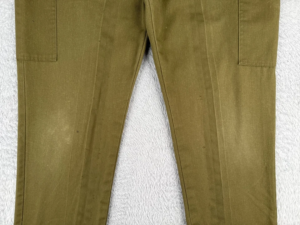 VINTAGE Boy Scouts Pants Men 32 Green Cargo Official Uniform Twill Cotton 32x31 - Image 3 of 4