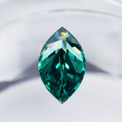 10CT Moissanite Gemstone Marquise Loose Stone Green VVS1 With GRA Jewelry Making - Picture 10 of 19