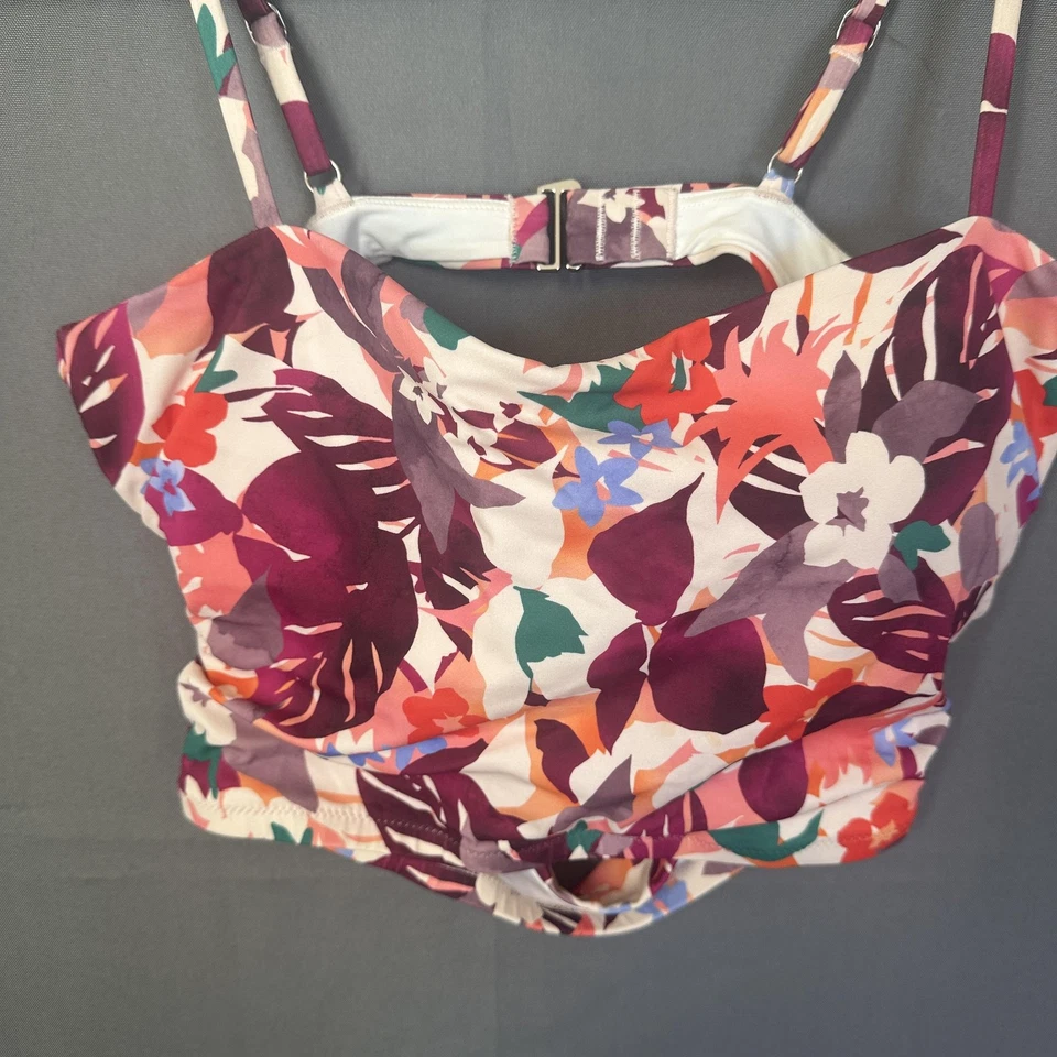 Athleta Tankini Swim Top 38D DD Swim Shorts XL Tropical Floral Womens Set - Image 4 of 4