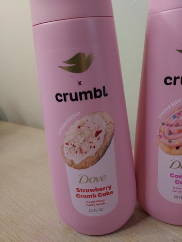 3 Dove x Crumble 20oz Body Washes - Confetti Cake, Lemon Glaze & Strawberry โค๏ธ๐ - Picture 2 of 8