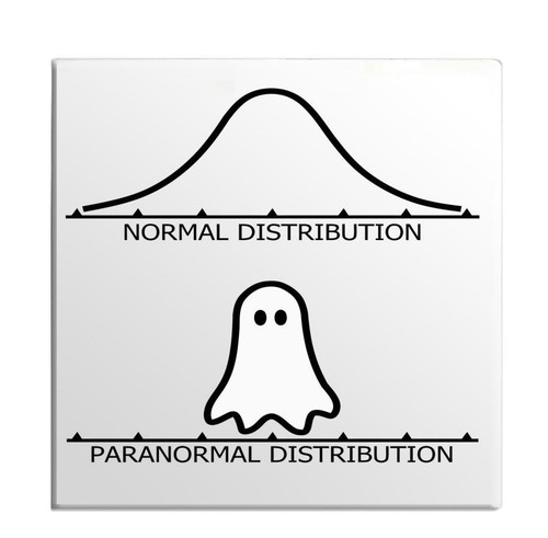 Normal Ghost Paranormal Distribución Matemática Geometría Pun Unisex Nerd Nevera Imán - Imagen 7 de 7