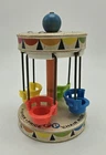 Vintage 1963 Fisher Price Little People Wooden Chair Ride Swing