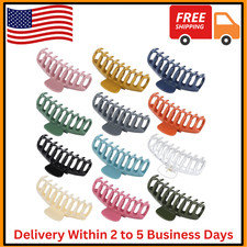 12 Pack Hair Claw Clips Large 4.3 Inch Hair Clips Stylish Barrettes in 12 Colors