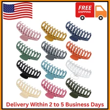 12 Pack Hair Claw Clips Large 4.3 Inch Hair Clips Stylish Barrettes in 12 Colors
