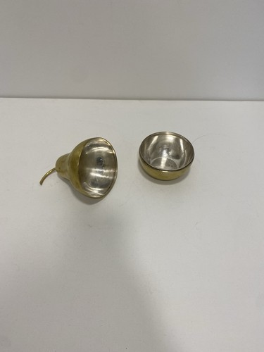Teghini Firenze Small Pear Ice Bucket Brass Aluminium Steel Drinks 1960s Vintage - Picture 9 of 12