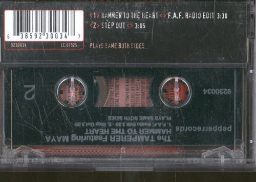Tamperer Featuring Maya Hammer To the Heart cassette UK Jive 2000 cassette - Picture 2 of 2