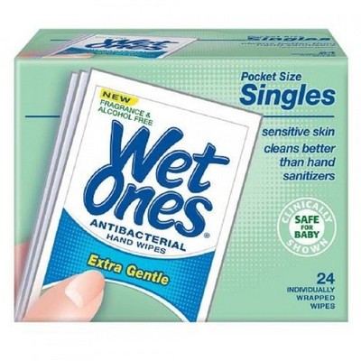 WET ONES Sensitive Skin Hand Wipes, Singles Extra Gentle Fragrance & Alcohol...