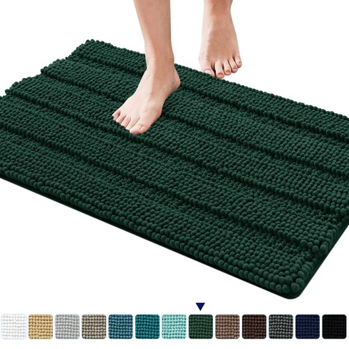 Subrtex Luxury Chenille Striped Bath Mat Non-slip Plush Rug - Foto 12 di 84