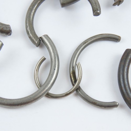 Clockmaker’s Assortment of Steel Mainspring Clamps - Picture 3 of 6