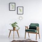 1Pc Creative Wall Hanging Mirror Retro Chic Rattan Mirror for Homestay White