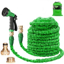 Suplong 100ft Expandable Garden Hose, Expanding Hose Pipe with 1/2",3/4"